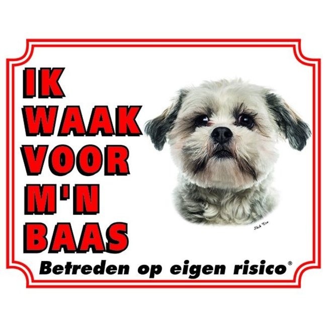 Shih Tzu Waakbord - Ik waak voor mijn baas