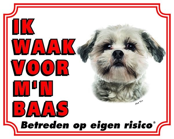 Shih Tzu Waakbord - Ik waak voor mijn baas