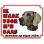 Stickerkoning Weimaraner Watch Sign - Ich passe auf meinen Chef auf