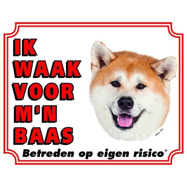 Stickerkoning Signe de montre Akita - Je veille sur mon patron Blonde