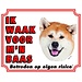 Stickerkoning Akita Watch Sign - Ich passe auf meinen Chef auf Blond