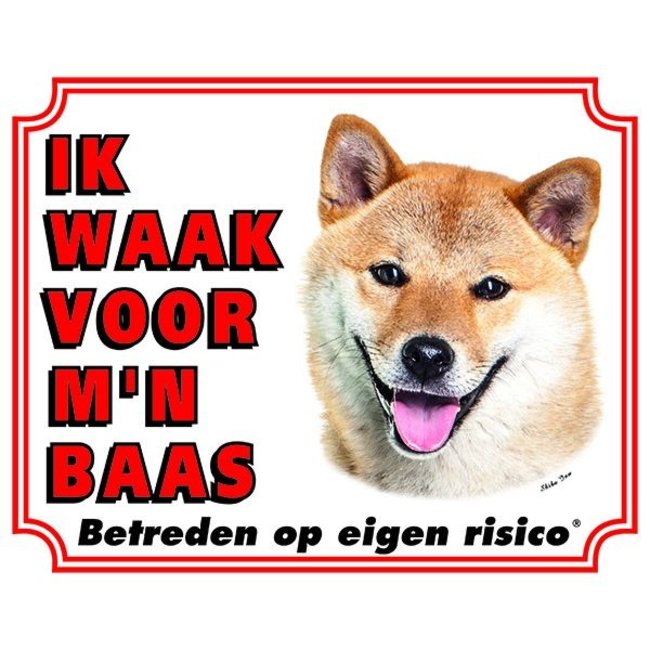 Stickerkoning Shiba Inu Watch Sign - Vigilo a mi jefe