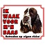 Stickerkoning Engelse Springer Spaniel Waakbord - Ik waak voor mijn