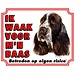 Stickerkoning English Springer Spaniel Watchman Schild - Ich passe auf meinen