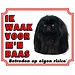 Stickerkoning Pekinés Watch Sign - Vigilo a mi jefe Negro