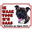 Stickerkoning Cartel de vigilancia Staffordshire Bull Terrier - Vigilo a Brindle