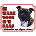 Stickerkoning Segno di guardia Staffordshire Bull Terrier - Sto attento a Brindle