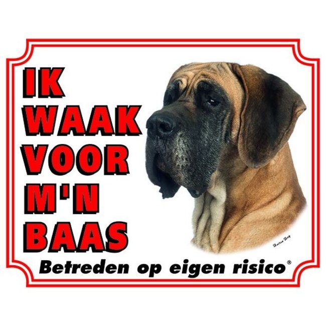 Duitse Dog Waakbord - Ik waak voor mijn baas