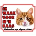 Stickerkoning Cat Watch Zeichen - Ich passe auf mein Herrchen Red auf