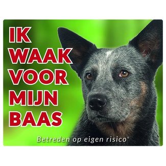 Stickerkoning Australian Cattle Dog Watch Sign - Ich passe auf meinen Hund auf