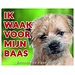 Stickerkoning Border Terrier Watch Sign - Je veille sur mon patron