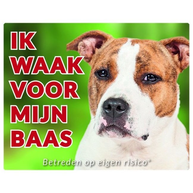 American Staffordshire Terrier Watch Sign - Ich beobachte