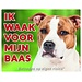 Stickerkoning American Staffordshire Terrier Watch Sign - Estoy vigilando