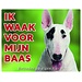 Stickerkoning Segno di guardia Bull Terrier - Sto attento al mio capo