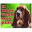 Stickerkoning Basset Hound Wake board - I watch my boss