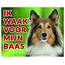 Stickerkoning Shetland Sheepdog Watch Sign - I'm watching for Brown