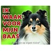 Stickerkoning Shetland Sheepdog Watch Sign - I'm Watching for Black