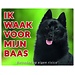 Stickerkoning Schipperke Watchword - I am watching out for my boss