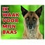 Stickerkoning Malinois Guard Schild - Ich passe auf meinen Chef auf