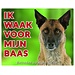 Stickerkoning Signe de garde malinois - Je veille sur mon patron