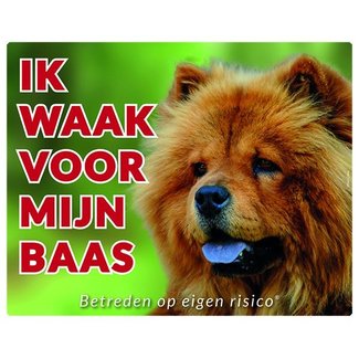 Stickerkoning Cartello "Chow Chow Watch" - Sto attento al mio capo