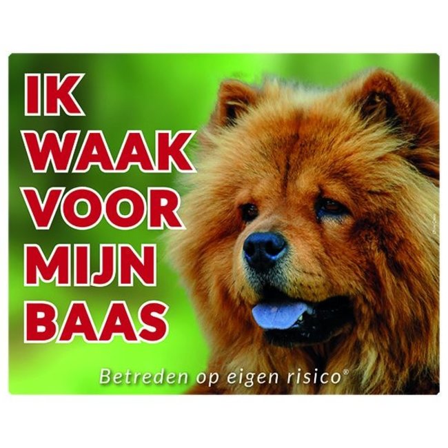 Stickerkoning Cartello "Chow Chow Watch" - Sto attento al mio capo