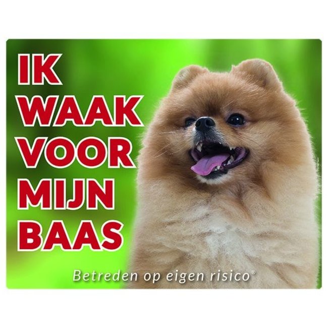 Stickerkoning Pomerania Watch Sign - Vigilo a mi jefe