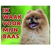 Stickerkoning Pomerania Watch Sign - Vigilo a mi jefe