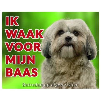 Stickerkoning Shih Tzu Watch Sign - Vigilo a mi amo