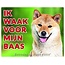 Stickerkoning Shiba Inu Watch Sign - Ich passe auf meinen Chef auf