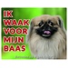 Stickerkoning Pekingese Watch Sign - I am watching out for my boss Blonde