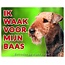 Stickerkoning Airedale Terrier Waakbord - Ik waak voor mijn baas