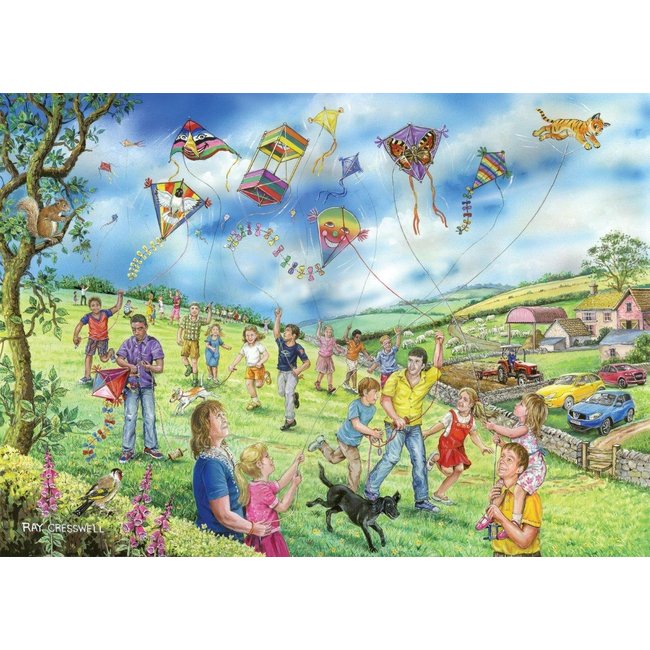 The House of Puzzles Puzzle di 250 pezzi XL "Let's go Fly a Kite" (Facciamo volare un aquilone)