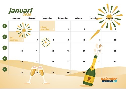 Kalender Januari 2020 Kalender Bulan Januari 2020 2019