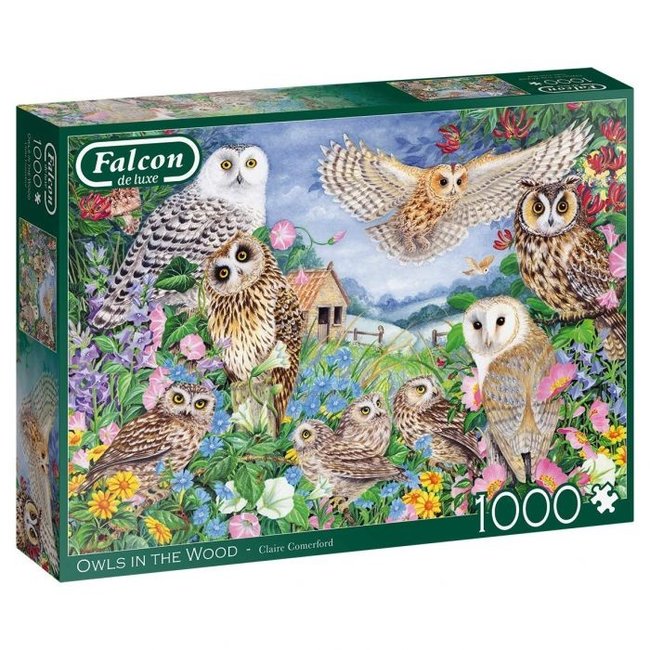 Falcon Búhos En La Madera Puzzle 1000 Piezas