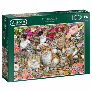 Falcon Floral Cats Puzzel 1000 Stukjes