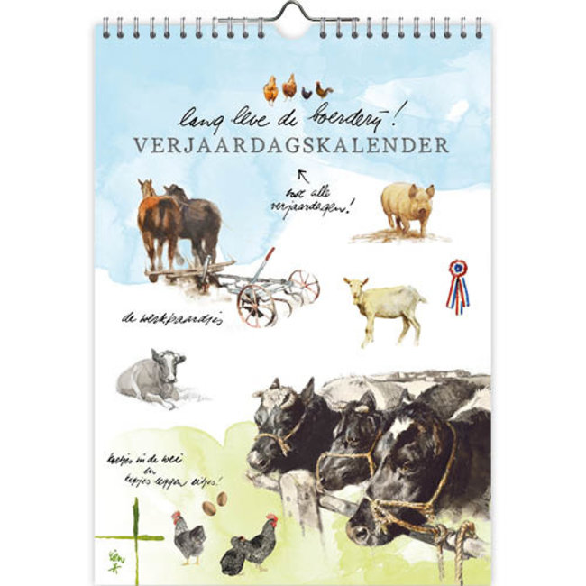 Long Live the Farm Birthday Calendar A4