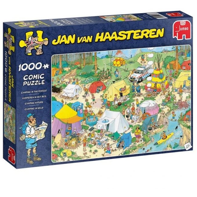 Jan van Haasteren - Camping en el bosque Puzzle 1000 piezas