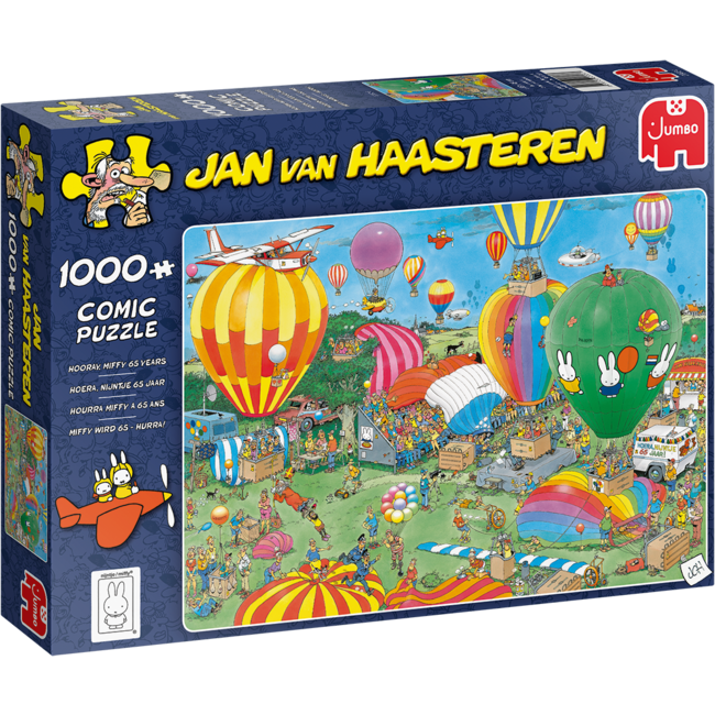 Jan van Haasteren - Hooray Miffy 65 años Puzzle 1000 Piezas