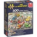 Jumbo Jan van Haasteren - En el taller de pintura de coches Puzzle 500 piezas