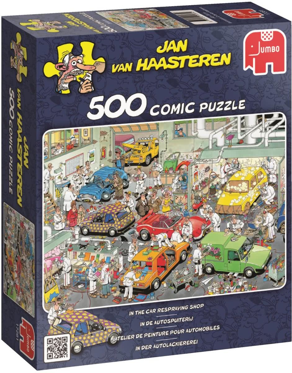 Jan van Haasteren - In de Autospuiterij Puzzel 500 Stukjes