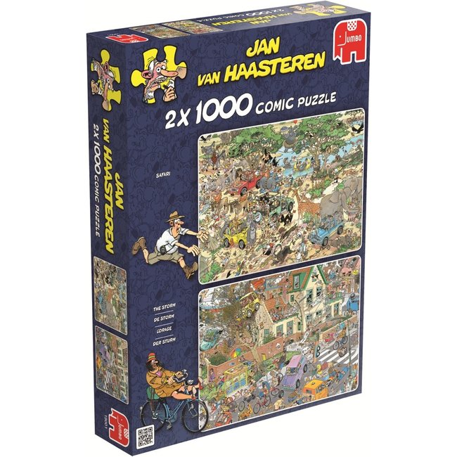 Jan van Haasteren - Safari et tempête Puzzle 2x 1000 pièces