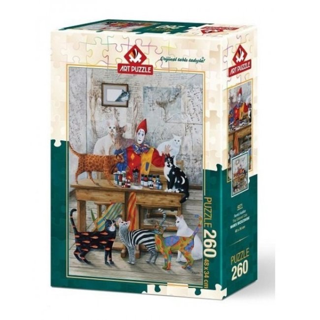 Art Puzzle The Coloured Cats Puzzel 260 Stukjes