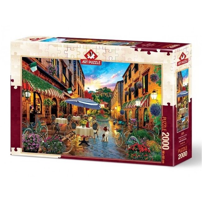 Art Puzzle Biking Through Italy Puzzel 2000 Stukjes