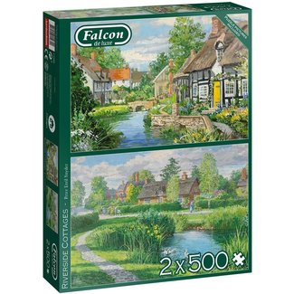 Falcon Puzzle Riverside Cottages 2x 500 pièces