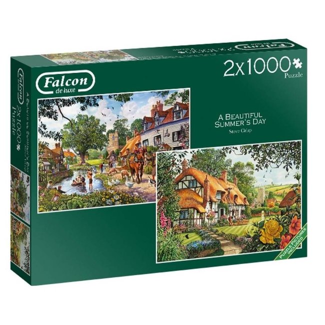 Falcon The Woodland Cottage Puzzle 2x 1000 Pieces