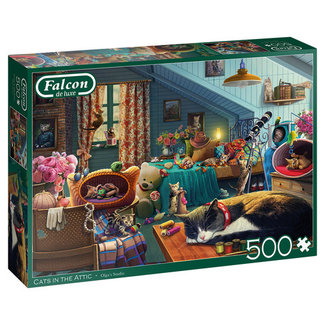 Falcon Cats in the Attic Puzzle 500 pièces