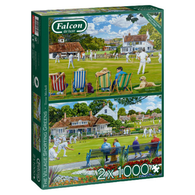 Falcon The Village Sporting Greens Puzzle 2x 1000 Pieces