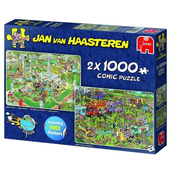 Jan van Haasteren - Festival de la nourriture Puzzle 2x 1000 pièces
