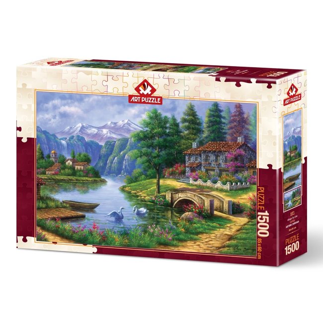 Art Puzzle Puzzle del villaggio del lago 1500 pezzi